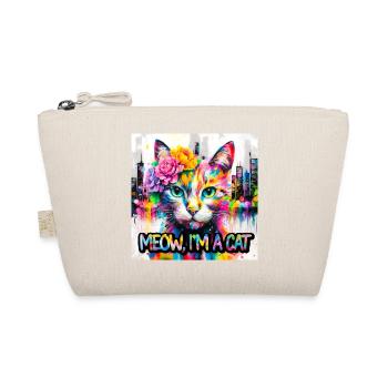 Kunstvolle katze - Bio-Täschchen - Natur - Vorne