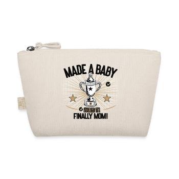 Endlich Mama Baby Bekommen Humor Design - Bio-Täschchen - Natur - Vorne