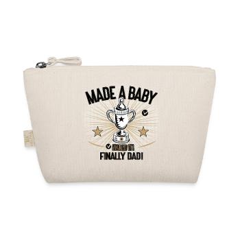 Made a Baby Finally Dad Humor Design - Bio-Täschchen - Natur - Vorne