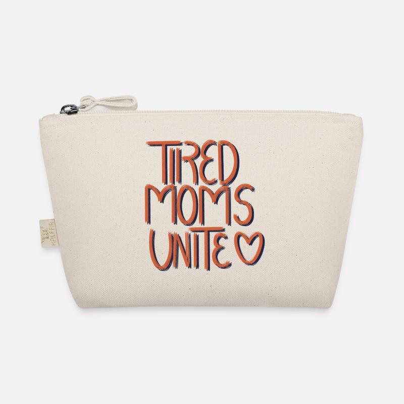 Tired Moms Unite Herzschrift - Bio-Täschchen - Natur