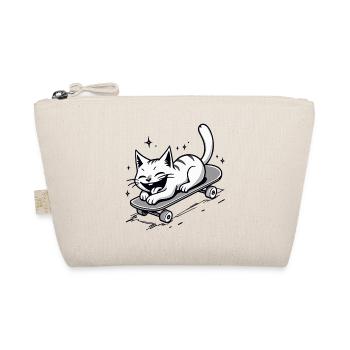 Skateur Skateur Chat Skateboard Patinage - Trousse biologique - nature - Devant