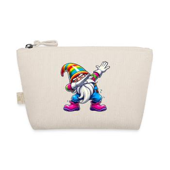 Dabbing Regenbogen Gnome Lustiges Geschenk - Bio-Täschchen - Natur - Vorne