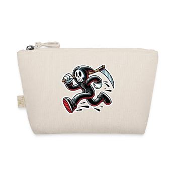 Funny Grim Reaper Running Design - Organic Pouch - nature - Front