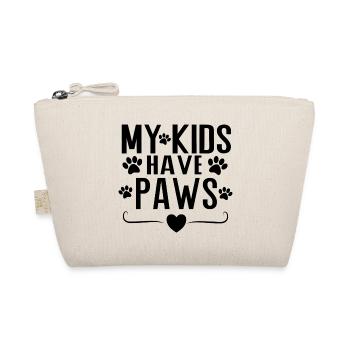 My Kids Have Paws – Dog Parent Statement Design - Organic Pouch - nature - Front
