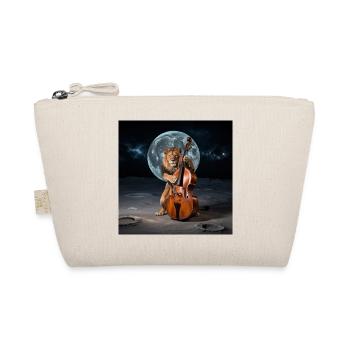 Leo plays double bass on the moon double bass player - Organic Pouch - nature - Front