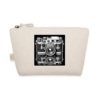 Vintage Camera Engraving Style - Organic Pouch - nature - Front