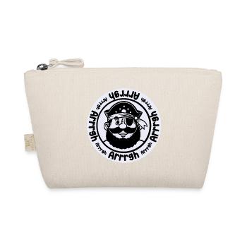 Funny pirate with eye patch - Organic Pouch - nature - Front