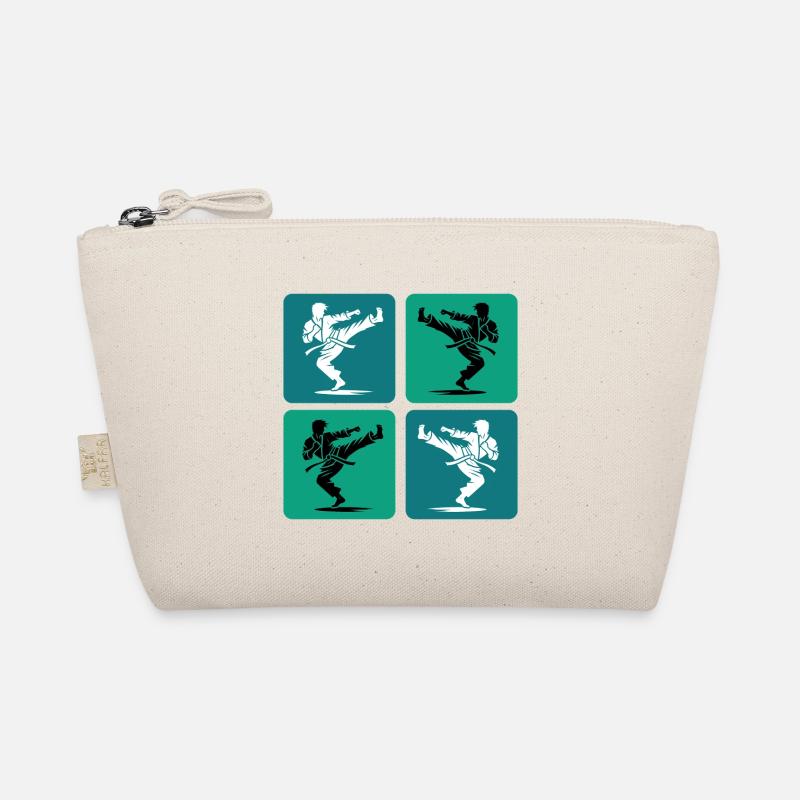 Silhouette de karaté – Style rétro Trousse biologique