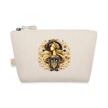 Armoiries de l’Ukraine Femme Cadeau d’or ukrainien - Trousse biologique - nature - Devant