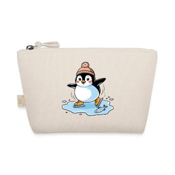 Schlittschuh-Pinguin - Bio-Täschchen - Natur - Vorne