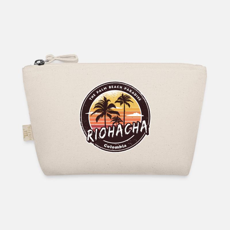Riohacha Palm Trees Beach Design Organic Pouch