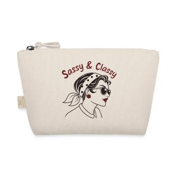 "Sassy and Classy" T-shirt - Chic Bold - Organic Pouch - nature - Front