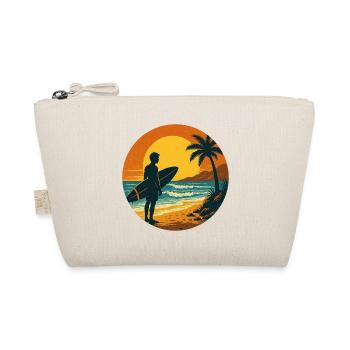 Surfer Surfen Cool Retro Surfer Vintage Surf - Bio-Täschchen - Natur - Vorne