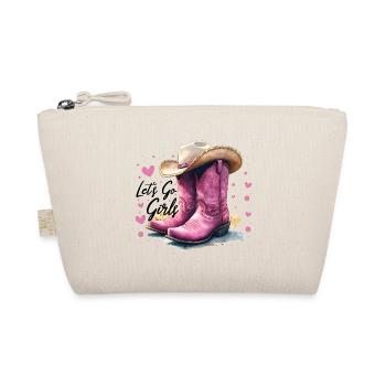 Lets Go Girls Western Pink Boots Women Gift - Organic Pouch - nature - Front