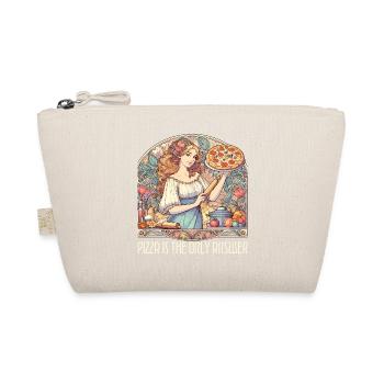 Pizza Is The Only Answer Funny Gift - Organic Pouch - nature - Front