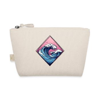 wave logo, diamond shape, ocean design - Organic Pouch - nature - Front