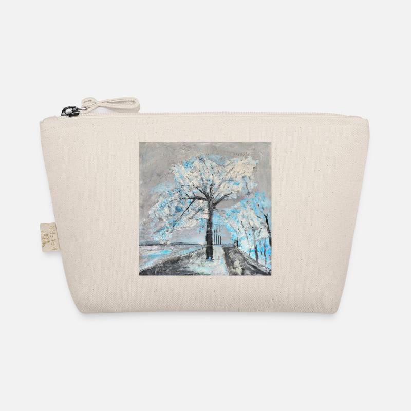 Winterlicher Baum in Aquarellstil - Bio-Täschchen - Natur