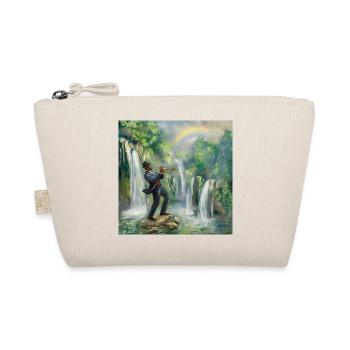 Trompettiste de jazz devant les cascades dans la jungle - Trousse biologique - nature - Devant