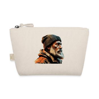 Old Man Captain Hamburg St Pauli Port Worker - Organic Pouch - nature - Front