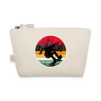 Urban Sunset Skate Silhouette - Organic Pouch - nature - Front