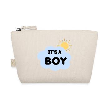 Announcement Birth Boy Cloud Sun it's a Boy - Organic Pouch - nature - Front
