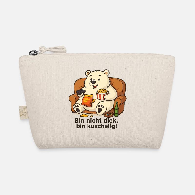 Dicker Eisbär - Bin nicht dick, bin Kuschelig! Bio-Täschchen