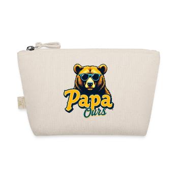 Papa Ours Lunettes Retro - Bio-Täschchen - Natur - Vorne