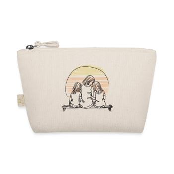 Le bonheur en famille : trois sur un banc - Trousse biologique - nature - Devant