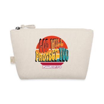 God Will Protect You - Organic Pouch - nature - Front