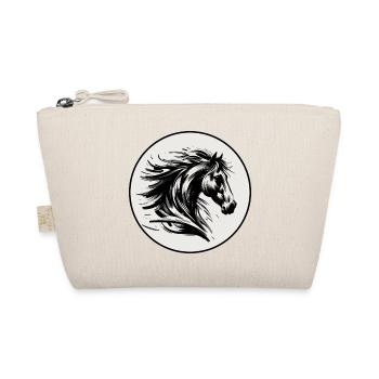 Horse head in a circle - Organic Pouch - nature - Front