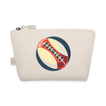 Rugby Ball Graphic - Organic Pouch - nature - Front