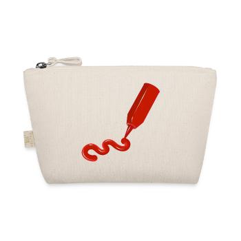 Ketchup bottle with swing - funny food design - Organic Pouch - nature - Front