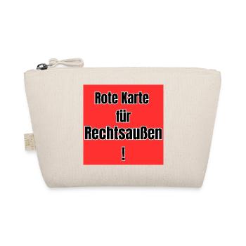 Rote Karte für Rechtsaussen! - Bio-Täschchen - Natur - Vorne