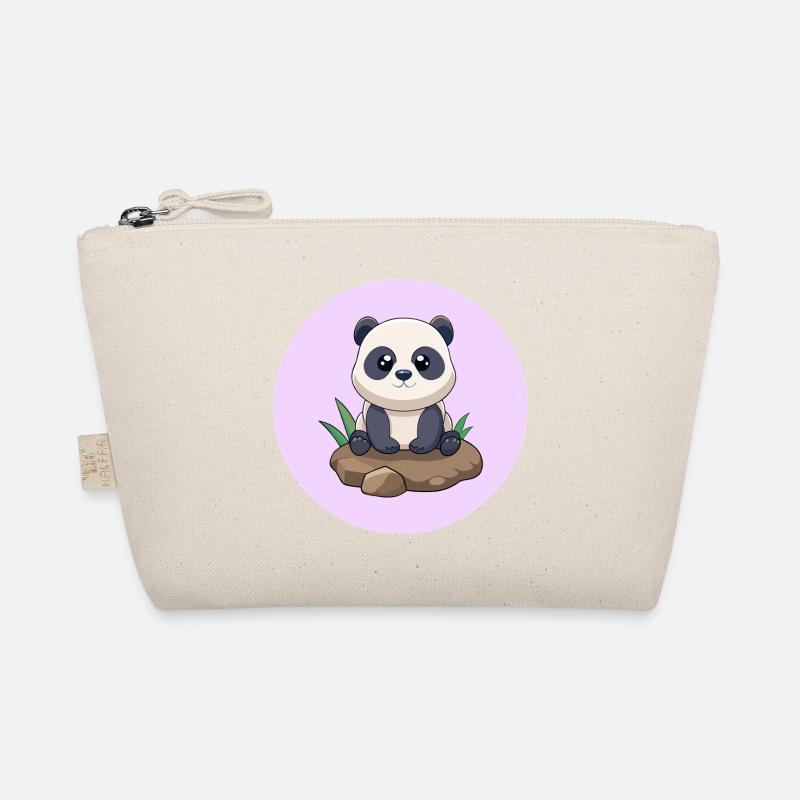 Bébé panda mignon assis sur un rocher (v03) Trousse biologique