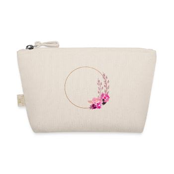 Cadre doré avec des fleurs rose-rouge – noble et ludique - Trousse biologique - nature - Devant