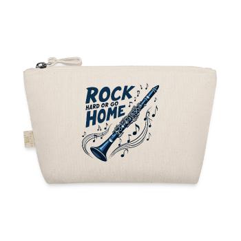 Clarinet Rock Hard or go Home - Organic Pouch - nature - Front