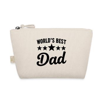 Worlds Best Dad Bester Papa der Welt Vatertag - Bio-Täschchen - Natur - Vorne