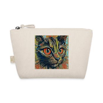 Colorful Cat's Eyes ART - Organic Pouch - nature - Front