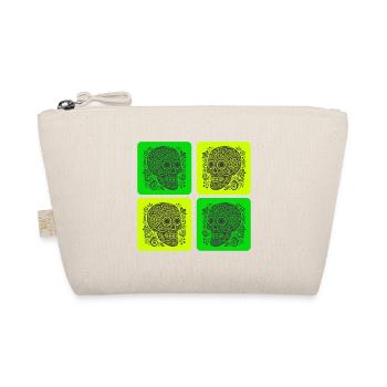 Colorful skull – Mexico Design - Organic Pouch - nature - Front