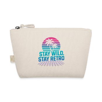 Stay Wild, Stay Retro Palmiers Neon - Trousse biologique - nature - Devant