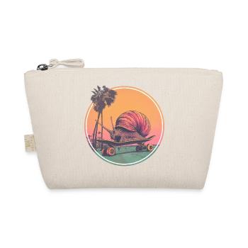 Cool skateboard snail – chilled retro design - Organic Pouch - nature - Front