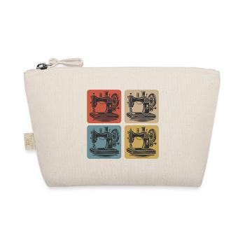 Vintage Sewing Machine - Organic Pouch - nature - Front