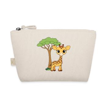 Cute Baby Giraffe Near a Tree - Organic Pouch - nature - Front