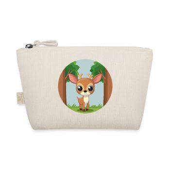 Adorable Little Fawn in the Forest (v03) - Organic Pouch - nature - Front