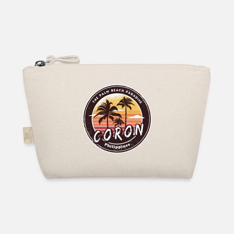Coron Philippines Beach Palm Trees Design Organic Pouch