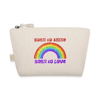 Rainbow, born to love, pride, LGBTQ+ - Organic Pouch - nature - Front