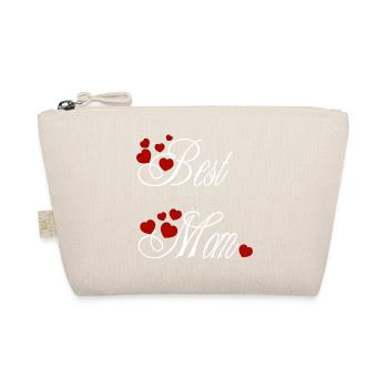Best Mom, calligraphique avec des cœurs rouge - Trousse biologique - nature - Devant