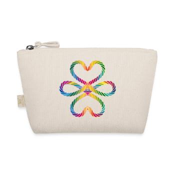 Colorful Cord Heart Symbol - Love & Connection - Organic Pouch - nature - Front