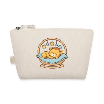 Sleeping lion cub – Cute animal motif for baby - Organic Pouch - nature - Front