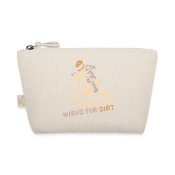 Motocross Biker Logo - Motorcycle and Offroad Symbol - Organic Pouch - nature - Front